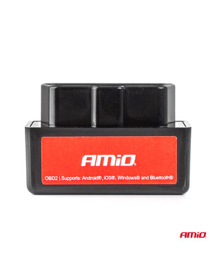 Amio - Διαγνωστικό Αυτοκινήτου OBD 2 τύπου ELM327 Bluetooth Mini τάση λειτουργίας 12V με ασύρματη σύνδεση για Επιβατικά Αυτοκίνητα - 1 τεμ. (04732/AM)