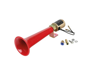 ΚΟΡΝΑ ΗΛΕΚΤΡΟΠΝΕΥΜΑΤΙΚΗ ΜΟΝΗ 12>36V 110db "TURKISH SOUND" ΚΟΚΚΙΝΗ 230mm LAMPA - 1 TEM.
