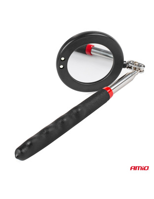 Amio - ΚΑΘΡΕΠΤΗΣ ΧΕΙΡΟΣ ΤΗΛΕΣΚΟΠΙΚΟΣ 50mm 28-87cm 360 ΜΟΙΡΕΣ ΜΕ ΦΩΣ LED - 1 ΤΕΜ. (02840/AM)