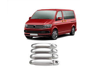 ΧΕΡΟΥΛΙΑ ΠΟΡΤΑΣ ΓΙΑ VW T6 TRANSPORTER VAN 2015+ 4 ΠΟΡΤΕΣ  ΧΡΩΜΙΟ ΜΕΤΑΛΛΙΚΑ