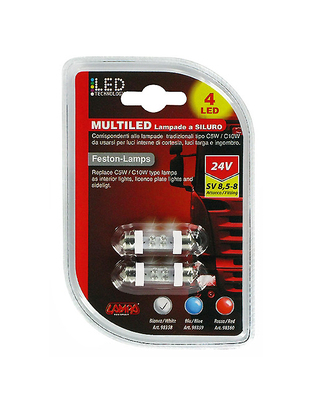 ΛΑΜΠΑΚΙ ΠΛΑΦΟΝΙΕΡΑΣ 24V 4 LED (SV8,5-8)