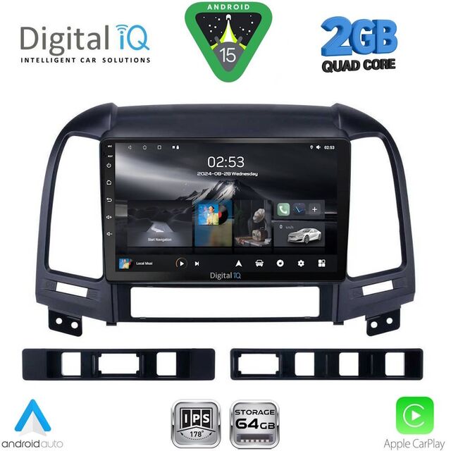DIGITAL IQ RSD 1239_CPA (9inc) MULTIMEDIA TABLET for HYUNDAI SANTA FE  mod. 2005-2013