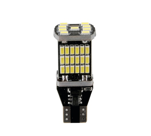 T15 12-18V W2,1x9,5d 6.500K 360lm 45SMD LED ΛΕΥΚΟ (ΚΑΡΦΩΤΟ-ΔΙΠΛΗΣ ΠΟΛΙΚΟΤΗΤΑΣ) 2ΤΕΜ.