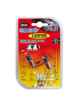 ΛΑΜΠΑ ΤΥΠΟΥ ΜΙΝΙΟΝ BAX9s 12V/6W 9x30mm Η6W