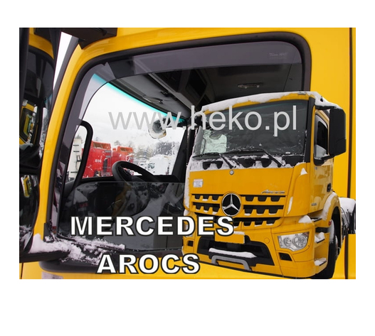 ΑΝΕΜΟΘΡΑΥΣΤΕΣ ΓΙΑ MERCEDES ACTROS MP4 2012+ / ANTOS 2012+ ΖΕΥΓΑΡΙ ΑΠΟ ΕΥΚΑΜΠΤΟ ΦΙΜΕ ΠΛΑΣΤΙΚΟ HEKO - 2 ΤΕΜ