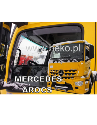 ΑΝΕΜΟΘΡΑΥΣΤΕΣ ΓΙΑ MERCEDES ACTROS MP4 2012+ / ANTOS 2012+ ΖΕΥΓΑΡΙ ΑΠΟ ΕΥΚΑΜΠΤΟ ΦΙΜΕ ΠΛΑΣΤΙΚΟ HEKO - 2 ΤΕΜ