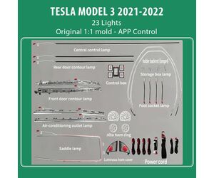 DIQ AMBIENT TESLA MODEL 3 mod.2021> (Digital iQ Ambient Light for Tesla Model 3 mod. 2021-2025 with 23 Lights)