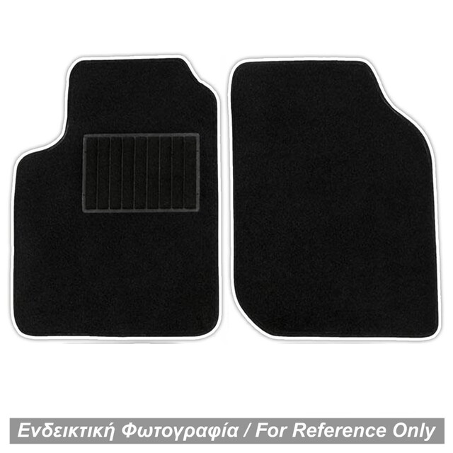 ΠΑΤΑΚΙΑ ΜΟΚΕΤΑ ΓΙΑ MERCEDES SMART 451 2007-2014 ΜΑΥΡΟ ΜΕ ΛΕΥΚΟ ΡΕΛΙ RACE AXION - 2 ΤΕΜ.