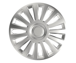Amio - Τάσι Luxury 15'' ασημί (με διάμετρο για σήμα 7,2cm) για Επιβατικά Αυτοκίνητα - 1 τεμ. (11091/AM)