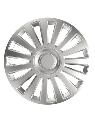 Amio - Τάσι Luxury 15'' ασημί (με διάμετρο για σήμα 7,2cm) για Επιβατικά Αυτοκίνητα - 1 τεμ. (11091/AM)