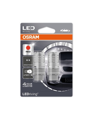 P27/7W 12V W2,5x16q 90/14lm ΚΟΚΚΙΝΟ LEDriving RETROFIT LED STANDARD 2ΤΕΜ. BLISTER