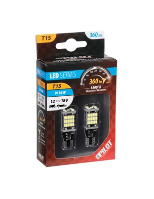 T15 12-18V W2,1x9,5d 6.500K 360lm 45SMD LED ΛΕΥΚΟ (ΚΑΡΦΩΤΟ-ΔΙΠΛΗΣ ΠΟΛΙΚΟΤΗΤΑΣ) 2ΤΕΜ.