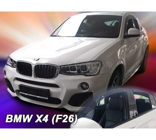 ΑΝΕΜΟΘΡΑΥΣΤΕΣ ΓΙΑ BMW X4 F26 5D 2013-2018 ΣΕΤ ΑΥΤΟΚΙΝΗΤΟΥ ΑΠΟ ΕΥΚΑΜΠΤΟ ΦΙΜΕ ΠΛΑΣΤΙΚΟ HEKO - 4 ΤΕΜ.