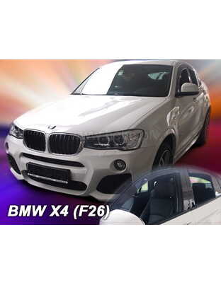 ΑΝΕΜΟΘΡΑΥΣΤΕΣ ΓΙΑ BMW X4 F26 5D 2013-2018 ΣΕΤ ΑΥΤΟΚΙΝΗΤΟΥ ΑΠΟ ΕΥΚΑΜΠΤΟ ΦΙΜΕ ΠΛΑΣΤΙΚΟ HEKO - 4 ΤΕΜ.