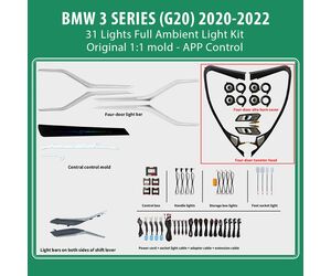 DIQ AMBIENT BMW S.3 FULL (G20) mod. 2018-2022 (Digital iQ Ambient Light for BMW Series 3 mod. 2018-2022 with 31 Lights)