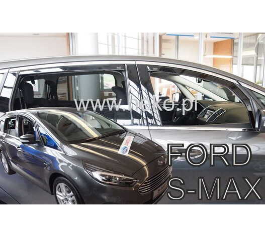 ΑΝΕΜΟΘΡΑΥΣΤΕΣ ΓΙΑ FORD S-MAX 2016+ ΣΕΤ ΑΥΤΟΚΙΝΗΤΟΥ ΑΠΟ ΕΥΚΑΜΠΤΟ ΦΙΜΕ ΠΛΑΣΤΙΚΟ HEKO - 4 ΤΕΜ.