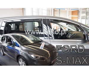 ΑΝΕΜΟΘΡΑΥΣΤΕΣ ΓΙΑ FORD S-MAX 2016+ ΣΕΤ ΑΥΤΟΚΙΝΗΤΟΥ ΑΠΟ ΕΥΚΑΜΠΤΟ ΦΙΜΕ ΠΛΑΣΤΙΚΟ HEKO - 4 ΤΕΜ.