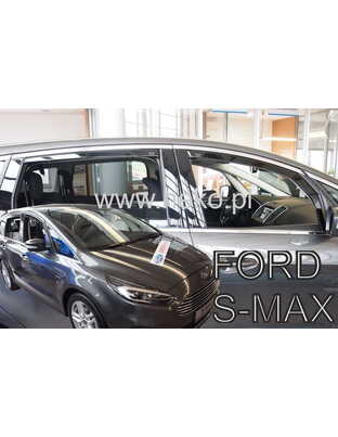 ΑΝΕΜΟΘΡΑΥΣΤΕΣ ΓΙΑ FORD S-MAX 2016+ ΣΕΤ ΑΥΤΟΚΙΝΗΤΟΥ ΑΠΟ ΕΥΚΑΜΠΤΟ ΦΙΜΕ ΠΛΑΣΤΙΚΟ HEKO - 4 ΤΕΜ.