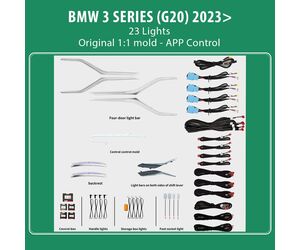 DIQ AMBIENT BMW S.3 (G20) FL mod. 2023+ (Digital iQ Ambient Light for BMW Series 3 mod. 2023+ FACELIFT with 23 Lights)