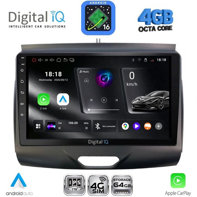 DIGITAL IQ RTG 6172B_CPA (9inc) MULTIMEDIA TABLET for FORD RANGER mod. 2015-2018