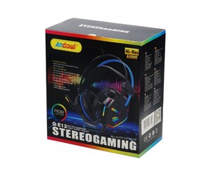 ΑΚΟΥΣΤΙΚΑ STEREO GAMING ΜΕ LED RGB ΦΩΤΙΣΜΟ ANDOWL Q-E13
