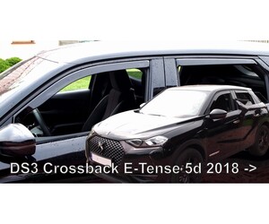 ΑΝΕΜΟΘΡΑΥΣΤΕΣ ΓΙΑ DS3 CROSSBACK E-TENSE 5D 2018+  ΣΕΤ ΑΥΤΟΚΙΝΗΤΟΥ ΑΠΟ ΕΥΚΑΜΠΤΟ ΦΙΜΕ ΠΛΑΣΤΙΚΟ HEKO - 4 ΤΕΜ.