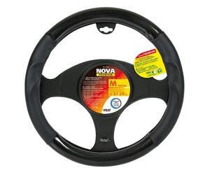Lampa Κάλυμμα Τιμονιού Αυτοκινήτου Nova Premium 37-39εκ. Άοσμο Carbon look αντιιδρωτικές λαβές Ultra-soft Skeentex μαύρο 1-τεμ. (L3312.4)