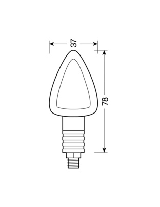 ΦΛΑΣ ΜΗΧΑΝΗΣ FOCAL 12V 21W (78x37mm) ΜΑΥΡΑ -2 ΤΕΜ.