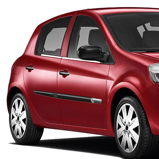 TRIM  ΠΑΡΑΘΥΡΩΝ ΑΥΤΟΚΟΛΛΗΤΑ ΧΡΩΜΙΟΥ 4ΤΕΜ. ΓΙΑ RENAULT CLIO 5D 2006+