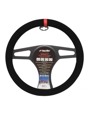ΚΑΛΥΜΜΑ ΤΙΜΟΝΙΟΥ CARRERA LOOK RED ΜΑΥΡΟ ΜΕ ΚΟΚΚΙΝΗ ΡΙΓΑ 37-39cm