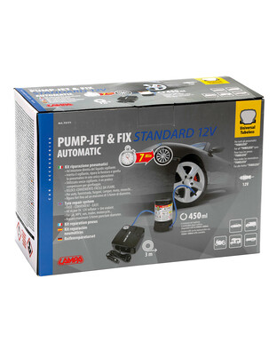 ΚΟΜΠΡΕΣΕΡ ΑΕΡΑ ΕΛΑΣΤΙΚΩΝ 12V 450ml ΜΕ ΥΓΡΟ ΕΠΙΣΚΕΥΗΣ 450ml ΜΑΝΟΜΕΤΡΟ ΚΑΙ ΜΕΤΡΗΤΗ ΠΙΕΣΗΣ (ΧΡΟΝΟΣ 7min)