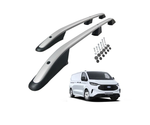 ΠΑΡΑΛΛΗΛΕΣ ΜΠΑΡΕΣ ΟΡΟΦΗΣ ΑΛΟΥΜΙΝΙΟΥ ELEGANCE L1 ΓΙΑ FORD TOURNEO CUSTOM 2023+ ΜΕΓΙΣΤΟ ΒΑΡΟΣ ΦΟΡΤΙΟΥ 75KG OMTEC - 2 TEM.