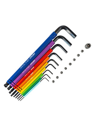 Amio – Κλειδιά Allen Imbus CR-V 1.5-10mm με Μύτες & Αντάπτορα Heavy Duty για Σταθερή Τοποθέτηση Εργαλείου & Καθημερινή Χρήση – Σετ 18 Τεμ. (04787/AM)