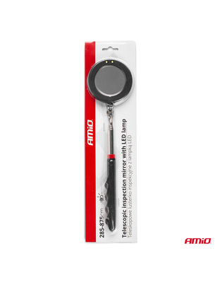 Amio - ΚΑΘΡΕΠΤΗΣ ΧΕΙΡΟΣ ΤΗΛΕΣΚΟΠΙΚΟΣ 50mm 28-87cm 360 ΜΟΙΡΕΣ ΜΕ ΦΩΣ LED - 1 ΤΕΜ. (02840/AM)