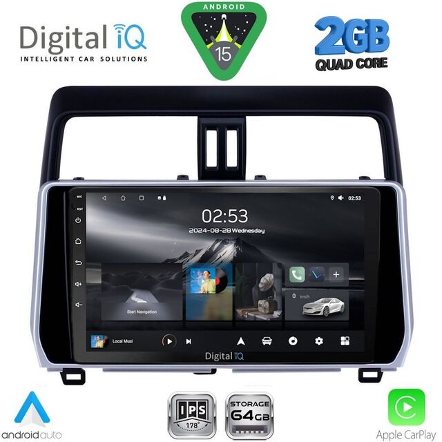 DIGITAL IQ RSD 1739_CPA (10inc) MULTIMEDIA TABLET for TOYOTA LAND CRUISER - PRADO mod. 2019-2023