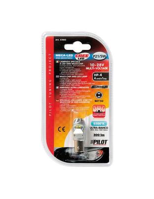P21/5W 10-28V BAY15d MEGA-LED 300LM ΔΙΑΘΛΑΣΗΣ ΛΕΥΚΟ (ΔΙΠΟΛΙΚΟ) BLISTER 1ΤΕΜ.