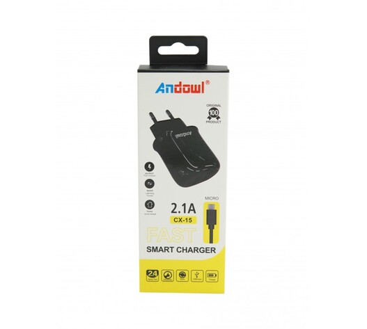 ΓΡΗΓΟΡΟΣ ΦΟΡΤΙΣΤΗΣ SMART CHARGER MicroUSB 2.1A ANDOWL CX-15