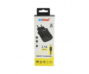 ΓΡΗΓΟΡΟΣ ΦΟΡΤΙΣΤΗΣ SMART CHARGER MicroUSB 2.1A ANDOWL CX-15