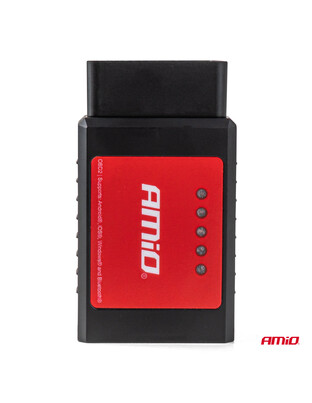Amio - Διαγνωστικό Αυτοκινήτου OBD 2 τύπου ELM327 Bluetooth XL τάση λειτουργίας 12V με ασύρματη σύνδεση για Επιβατικά Αυτοκίνητα - 1 τεμ. (04733/AM)
