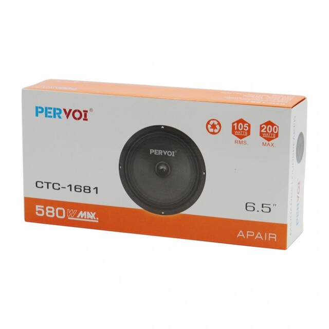 PERVOI ΣΕΤ ΗΧΕΙΑ ΑΥΤΟΚΙΝΗΤΟΥ 6.5'' 105W RMS (WOOFER) CTC-1681
