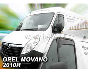 ΑΝΕΜΟΘΡΑΥΣΤΕΣ ΓΙΑ OPEL MOVANO / RENAULT MASTER 2010+ ΖΕΥΓΑΡΙ ΑΠΟ ΕΥΚΑΜΠΤΟ ΦΙΜΕ ΠΛΑΣΤΙΚΟ HEKO - 2 ΤΕΜ.