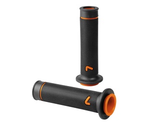 ΧΕΙΡΟΛΑΒΕΣ ΤΙΜΟΝΙΟΥ ΜΗΧΑΝΗΣ SPORT-GRIP ΜΑΥΡΟ/ΠΟΡΤΟΚΑΛΙ (22 mm-12cm/25mm-12,5cm) LAMPA - 2 ΤΕΜ.