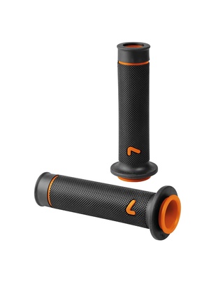 ΧΕΙΡΟΛΑΒΕΣ ΤΙΜΟΝΙΟΥ ΜΗΧΑΝΗΣ SPORT-GRIP ΜΑΥΡΟ/ΠΟΡΤΟΚΑΛΙ (22 mm-12cm/25mm-12,5cm) LAMPA - 2 ΤΕΜ.