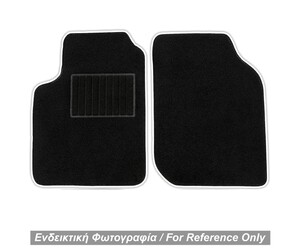 ΠΑΤΑΚΙΑ ΜΟΚΕΤΑ ΓΙΑ MERCEDES SMART ROADSTER 452 1998-2006 ΜΑΥΡΟ ΜΕ ΛΕΥΚΟ ΡΕΛΙ RACE AXION - 2 ΤΕΜ.