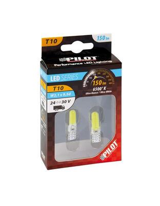 T10 W5W 24-30V W2,1x9,5d MEGA-LED COB 2SMDx12chips 150lm ΛΕΥΚΟ 2ΤΕΜ.