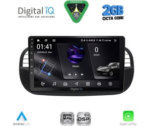 DIGITAL IQ RSF 4130BL_CPA (9inc) MULTIMEDIA TABLET for FIAT 500 mod. 2007-2015 (BLACK)