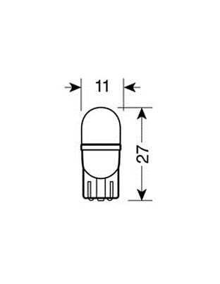 Τ10 ΨΕΙΡΑ ΛΕΥΚΟ ΦΩΣ W2.1x9.5d  ΚΑΡΦΙ