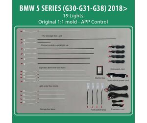 DIQ AMBIENT BMW S.5 (G30-G31-G38) mod. 2018> (Digital iQ Ambient Light for BMW Series 5 mod.2018> with 19 Lights)