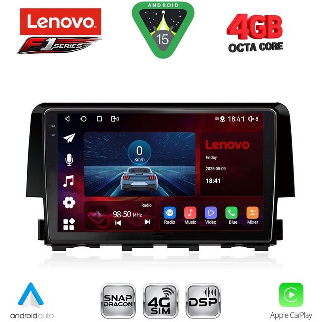 LENOVO SSQ 9191_CPA (9inc) MULTIMEDIA TABLET for HONDA CIVIC mod. 2016-2021