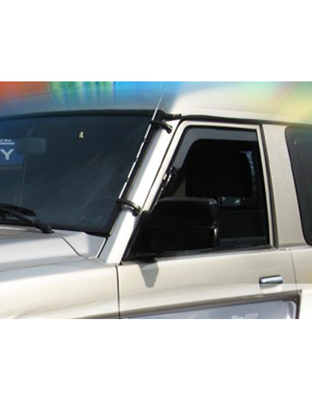 HEKO - Ανεμοθραύστες Παραθύρων για Nissan Patrol GR Y60 5D/3D 1987>1997 για ηλεκτρικούς καθρέπτες, Φιμέ Μαύροι από εύκαμπτο πλαστικό για άνετη οδήγηση χωρίς θόρυβο - 2 ΤΕΜ.